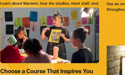 Art instructor leading a classroom workshop